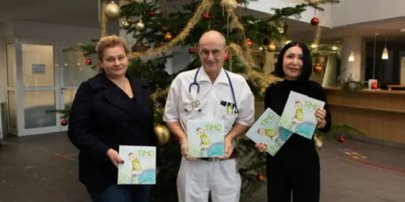 Übergabe des Kinderbuchs „Timo“ im Krankenhaus der Barmherzigen Schwestern Linz