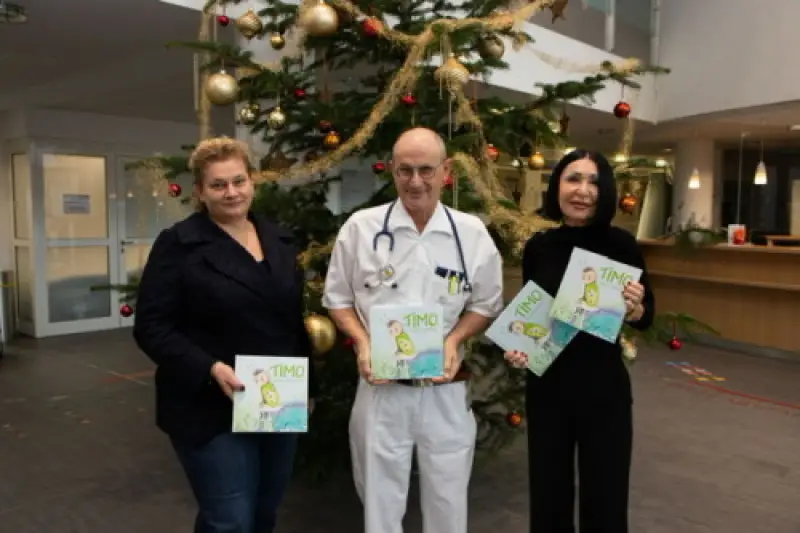 Übergabe des Kinderbuchs „Timo“ im Krankenhaus der Barmherzigen Schwestern Linz